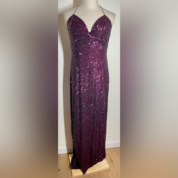 Retrofete | “Tulle” Sequin Asymmetrical Gown in Violet | Women’s XL - Picture 2 of 8
